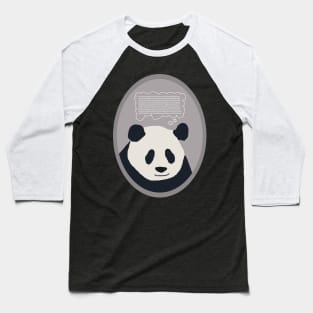 Panda Bear Contemplating Pi Baseball T-Shirt